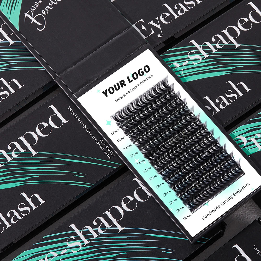 Yelix False Customized Lashes Private Label Custom Lash Packaging Eyelash Extension DIY Logo Wholesale Dropshipping
