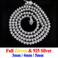 PureMax Luxury 3 Craws Certified Full Moissanite Diamond 18k Gold Plated Necklace Set For Women 925 Sterling Silver Fine Jewelry