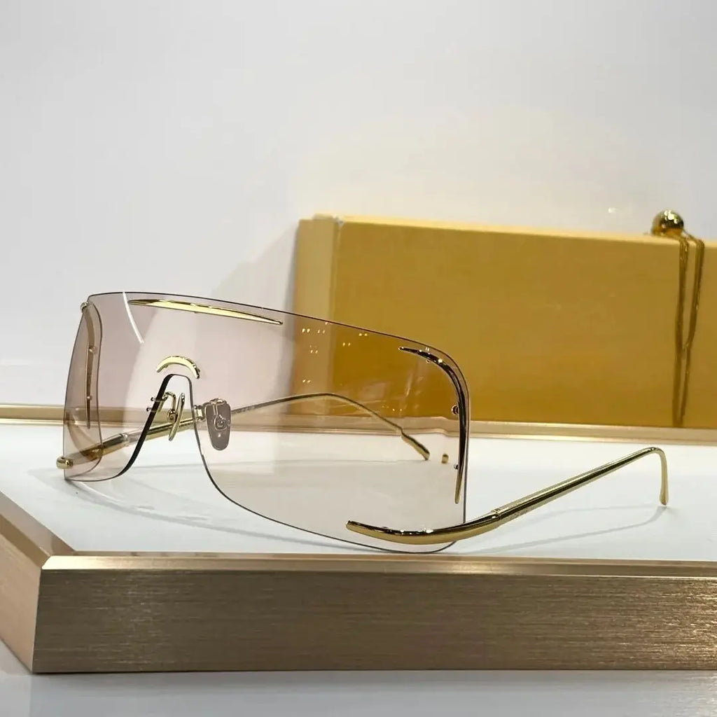 Alloy Big Frame Sunglasses for Men and Women High Quality New Fashion Brand Designer Retro UV400 Outdoor Eyeglasses