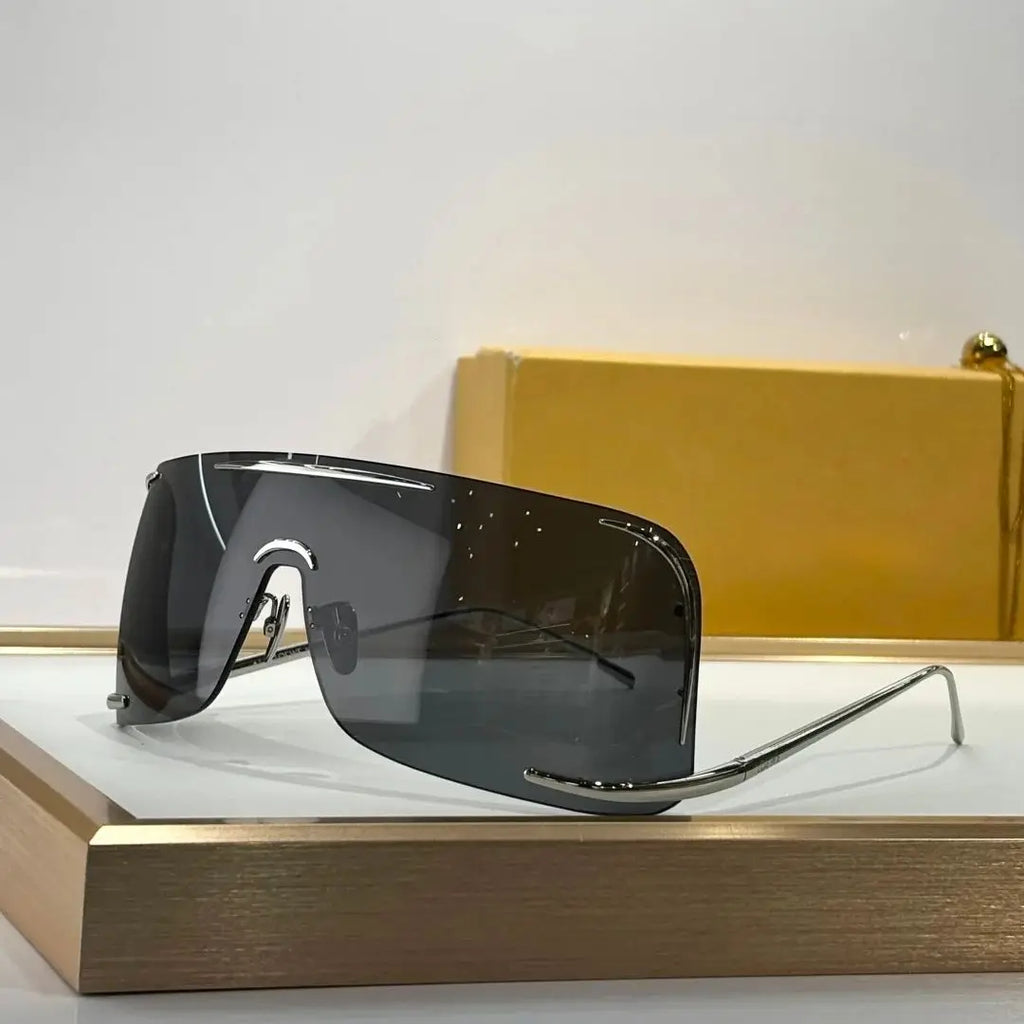 Alloy Big Frame Sunglasses for Men and Women High Quality New Fashion Brand Designer Retro UV400 Outdoor Eyeglasses