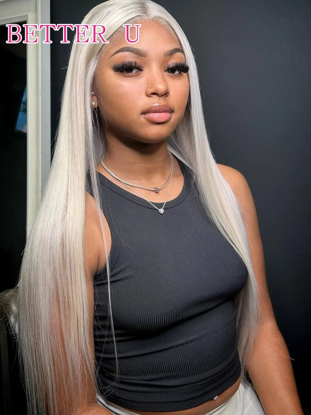 250% Platinum 13x4 13x6 HD Lace Front Human Hair Wigs #60 Pre-Plucking White Blonde Colored Straight Lace Frontal Wig For Women