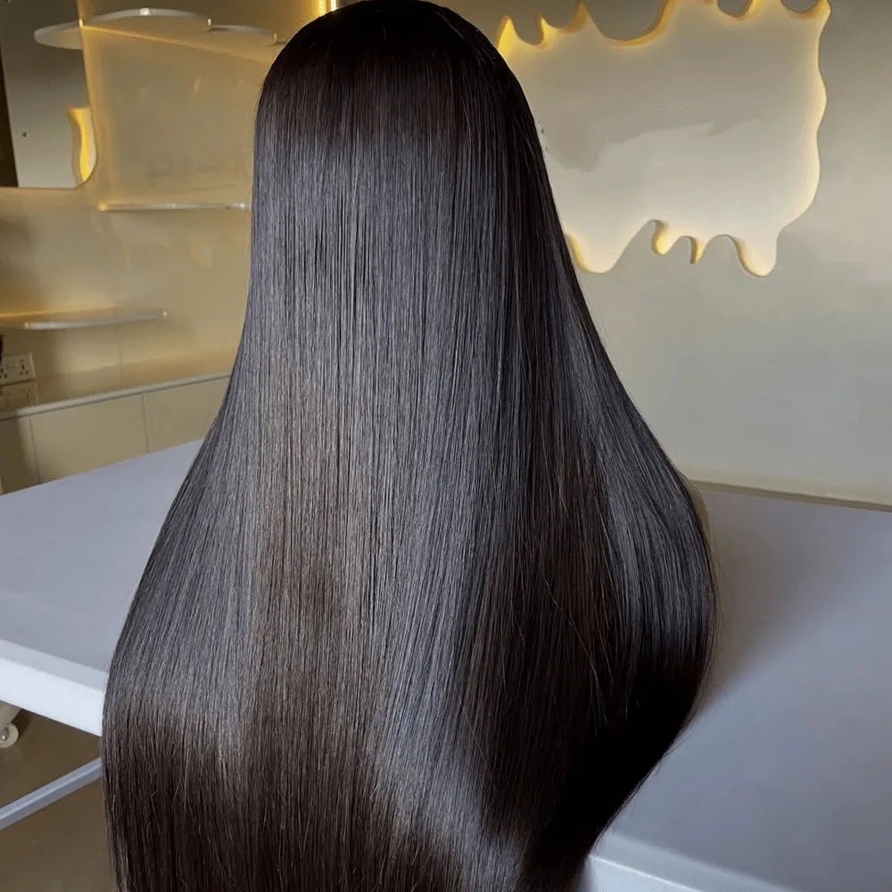 13x6 Lace Front Wigs Human Hair 36 Inch HD Transparent Lace Frontal Wigs 250% Density Brazilian Virgin Straight Human Hair Wigs For Women Pre Plucked With Baby Hair Natural Color