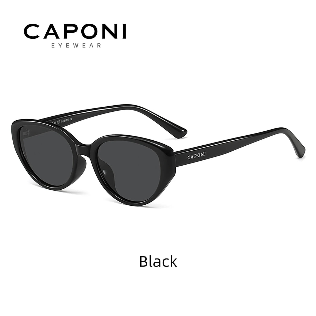 CAPONI Polarized Women Sunglasses Outdoor Fashion Vintage Design Brand Cat Eye Eyewear TR90 Brown UV400 Brown Shade CP23096