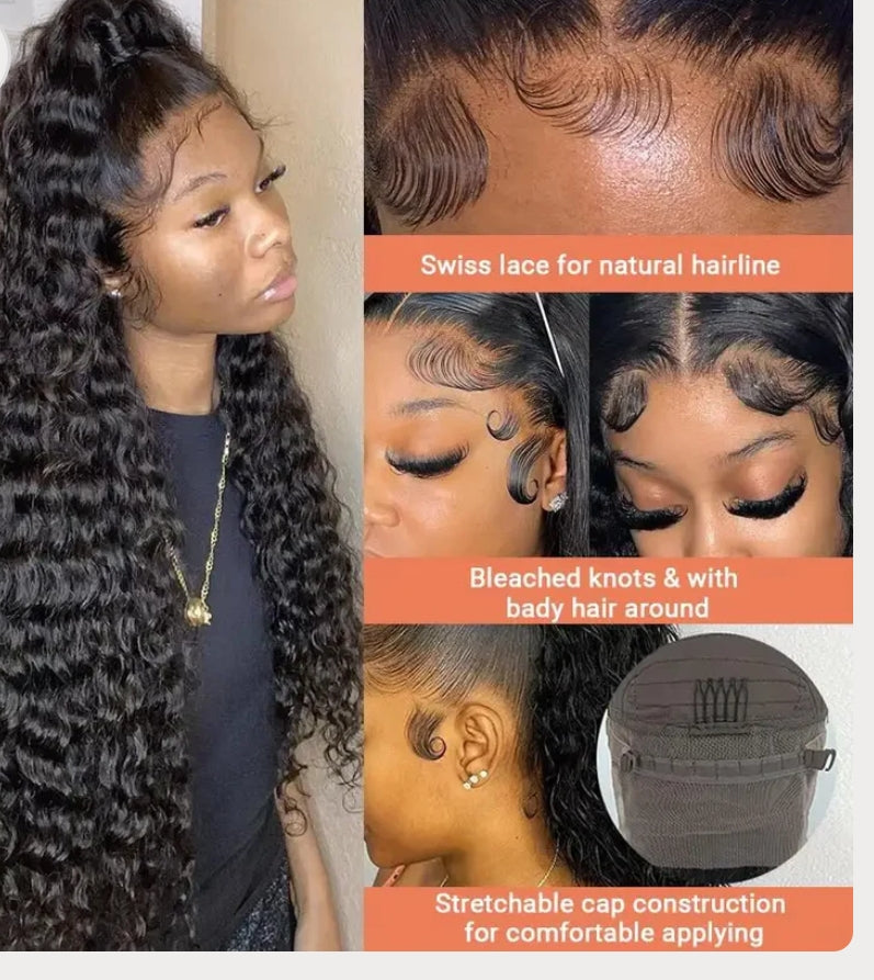 HUMAN HAIR WIGS WITH NATURAL HAIRLINE